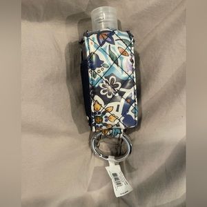 Vera Bradley hand sanitizer holder with key ring - brand new